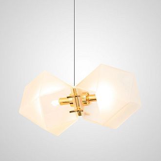 Подвесной светильник Gabriel Scott Welles Glass L2 40*40*35 см, 2*G9*40W, ImperiumLoft 40.2275-0, Золотистый