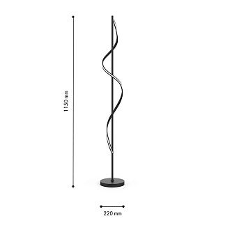 Торшер 22*115 см, 1*LED, 25W, 4000K, F-Promo Locket 4180-1F, черный матовый