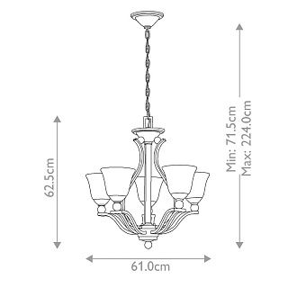 Люстра Hinkely Lighting, Арт. HK-BOLLA5