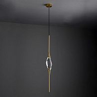 Подвесной светильник PEZZO D10 10*10*100 см, 1*LED*20W, 2700K, ImperiumLoft im_L8512, Латунь