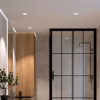 Светильник встраиваемый светодиодный 8, 5 см, вр 7 см, 12W, 3000K, Elektrostandard Arco 15274/LED, белый