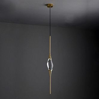 Подвесной светильник PEZZO D10 10*10*100 см, 1*LED*20W, 2700K, ImperiumLoft im_L8512, Латунь