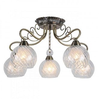 Люстра 60*31 см, 5*E14, 40W, Omnilux Omnilux 535 OML-53507-05, бронзовый