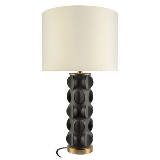 Настольная лампа 72 см, LOFT IT Beans 10494T Black, керамика