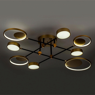 Светильник 140*120*20 см, LED 72W, 3000 / 6500К, Золото LED4U L2500-8