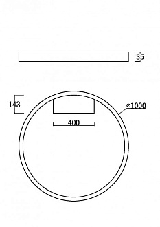 Светильник 100 см, 61W, 3000K Maytoni MOD058CL-L65BS3K, латунь