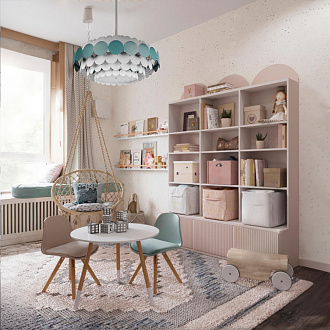 Подвесной светильник 82*32 см, 9*E14*40W LOFT IT Juicy 10310/M Red красный, белый