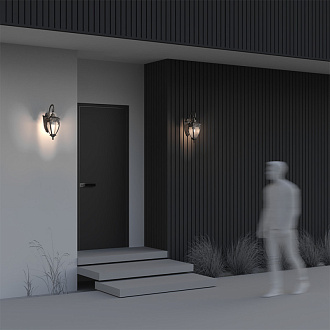 Светильник 48 см, Maytoni Fleur O414WL-01GB, черный с золотом