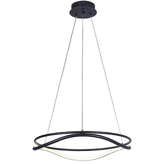 Подвесная люстра 50*120 см, LED, 45W, белый (регулируемый) Lightstar Rotonda 736517, черный