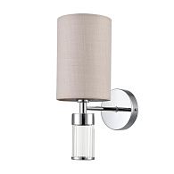 Бра 12*31 см, 1*E14 Lumion ARNIKA 6585/1W хром, бежевый