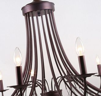 Подвесная люстра F-Promo Plini 2590-18P, D1400*H700/2700, кофейный