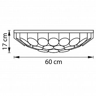 Светильник 60 см, Lightstar Siena 720402, золото