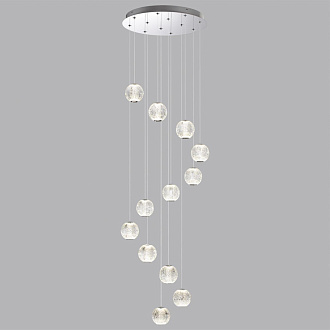Люстра 51*51*200 см, 1 LED*56W, 4000 К, Odeon Light Crystal, хром 5007/56L
