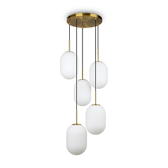 Светильник 49 см, Freya Crystal FR1012PL-05BS , латунь
