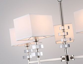 Подвесная люстра с абажурами **85- см, 5*E14*40W, K, Ambrella Light High Light LH71321, никель