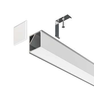 Алюминиевый профиль  Накладной 2000*16*16 мм Maytoni Technical Led Strip ALM009S-2M Серебро, цена за штуку