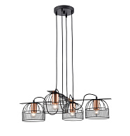 Подвесная люстра  65*90 см, 4*E27 черный, медь Vele Luce Modello VL6452P04