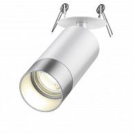 Светильник 6 см, Novotech Slim 370874, белый-серебро, вр 5,5 см