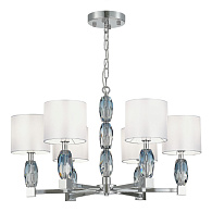 Люстра подвесная 72*54/150 см, 6*E14 ST LUCE Lingotti SL1759.103.06 хром, голубой