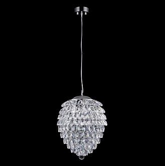 Светильник подвесной 30 см, Crystal Lux CHARME SP6 CHROME/TRANSPARENT Хром