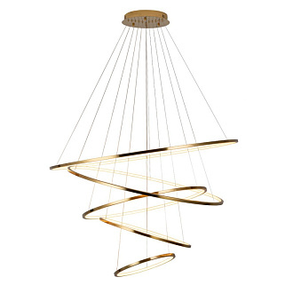 Светильник *120+100+80+60+40 см, 5*LED*122W, 3000К Loft It 10015/5 Ring, Золото