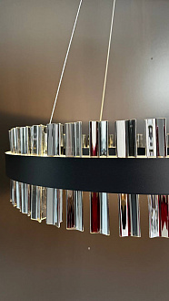 Подвесная люстра 60*150 см, LED 27W, 4000К, 2160 Lm, 7-10 м2 Favourite Marquis 4262-6P черный