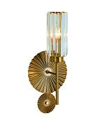 Бра L190 x W210 x H500, мм, 1*40W, PLATING BRASS+CLEAR (Латунь + Прозрачный Хрусталь) NewRgy W2790P/1A PLATING BRASS+CLEAR
