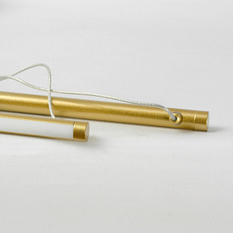 Линейно-подвесной светильник 200*6*15/150 см, 2*LED*15W 4000K Lussole Gilmer LSP-0935 матовое золото