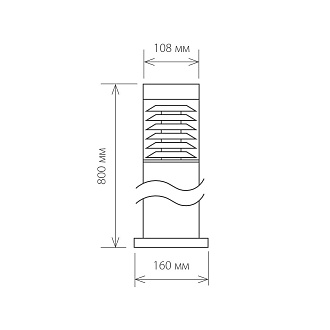 Ландшафтный светильник IP54 1507 TECHNO серый Elektrostandard