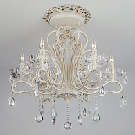 Люстра с хрусталем 63 см Eurosvet Etna 12205/6 белый Strotskis