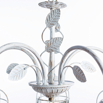 Подвесная люстра Arte Lamp Cincia A5090LM-5WG, диаметр 56 см, белый с золотом