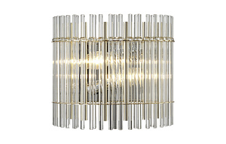 Бра Crystal Lux AURELIO AP2 GOLD+CHROME/TRANSPARENT Хром