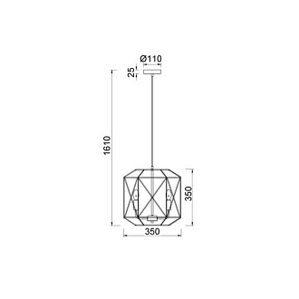 Подвесной светильник  35*161 см, 3*E14 хром Vele Luce Evans VL4032P03