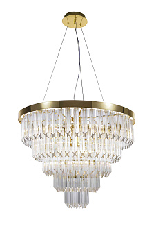 Люстра Ø600 x H450 (800), мм, 10*40W (400W), GOLD+CLEAR (Золото + Прозрачный Хрусталь) NewRgy 5731E/10 GOLD+CLEAR