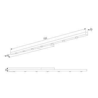 Светильник настенный светодиодный Artline титан 40162/LED Elektrostandard  4690389217692, a071272