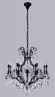 Люстра 70 см, Crystal Lux MAGNIFICO SP13 BLACK/TRANSPARENT Черный