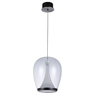 Светильник подвесной 25*30 см, 1 LED*20W, 4000 К, Divinare Campo 5875/09 SP-20, Прозрачный