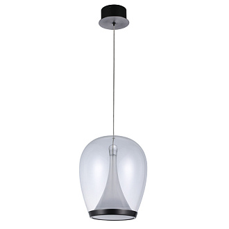 Светильник подвесной 25*30 см, 1 LED*20W, 4000 К, Divinare Campo 5875/09 SP-20, Прозрачный