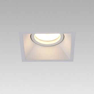 Встраиваемый светильник 9,3*9,3*-4 см, 1*GU5.3*50W, K, Lightstar Domino G214506, белый, вр 9.3 см