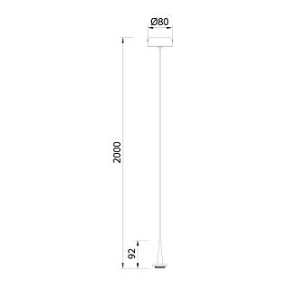 Подвесной светильник 12*212,5 см, 1*LED*5W, 3000K, Mantra Andromeda MAN8931+8944, золотой