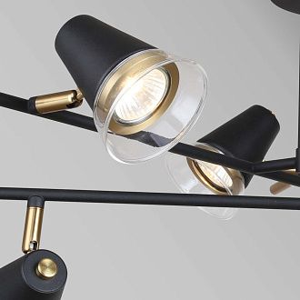 Потолочная люстра 77*36 см, 6*GU10, 35W, F-Promo Trandy 4618-6C, черный матовый