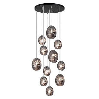Люстра каскадная 53*53*144 см, 11 G9*40W, 20 м2 Odeon Light Mussels 5038/11, черный