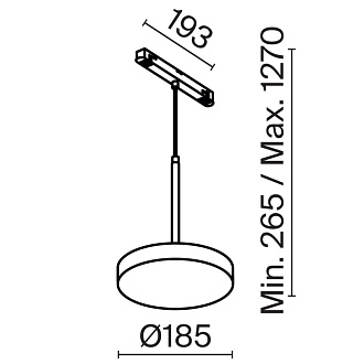 Светильник 18,5*18,5*110 см, LED, 15W, Maytoni Technical PLATO TR123-4-15W-DS-B черный, 3000-6000K, 120°, Dim Exility