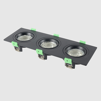 Встраиваемый светильник 26 см, Crystal Lux CLT 002C3 BL V2, черный, вр 23,5*8 см