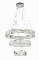 Люстра Ø800 (600) (400) x H1200, мм, 74W 4000K, SAND NICKEL (Песчаный Никель) NewRgy 105PLSK/D800+600+400BC SAND NICKEL