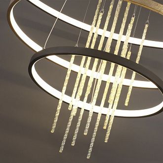 Светильник 81 см, 113W, 4000K Odeon Light Monica 3901/99L, черный-золото