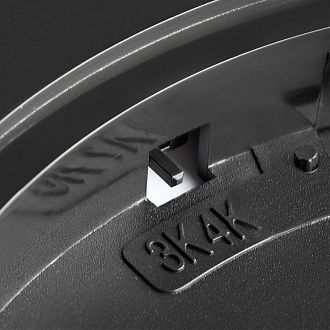 Cветильник 60*2,5 см, LED 48W, 3000/4000 К, IP40, белый/черный, пластик Sonex Alfa Black, 7660/48L