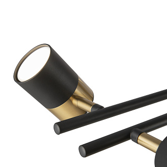 Светильник 132 см, Freya Enzo FR5201PL-10B, черный-латунь