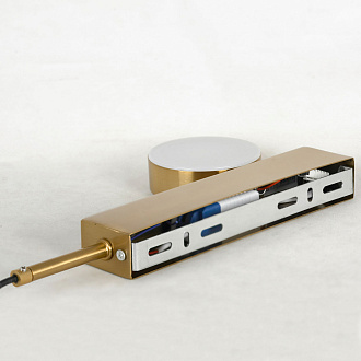 Бра настенное 8*13*40/140 см, 1*LED*5W 4000K Lussole Bridgeport LSP-7045 бронзовый