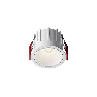 Встраиваемый светильник 5,2 см, LED*10W, 4000K, Maytoni Alfa LED 50° DL043-01-10W4K-RD-W-1, Белый, вр 5,5 см